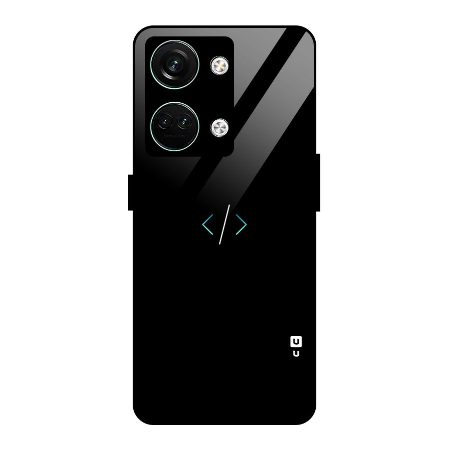 Minimal Dark Coding Glass Back Case for Oneplus Nord 3