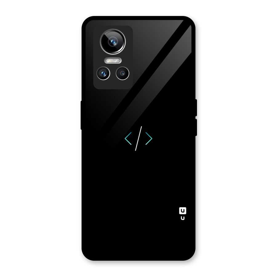 Minimal Dark Coding Glass Back Case for Realme GT Neo 3
