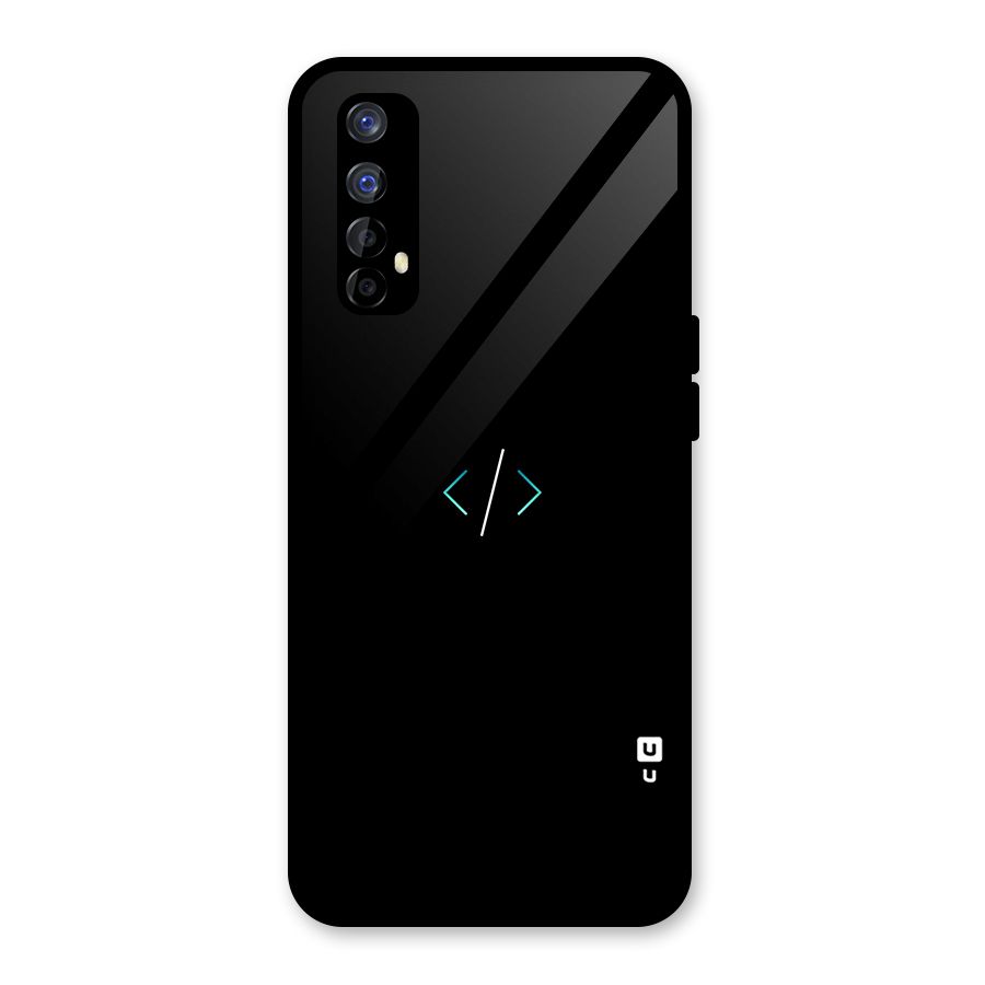 Minimal Dark Coding Glass Back Case for Realme Narzo 20 Pro