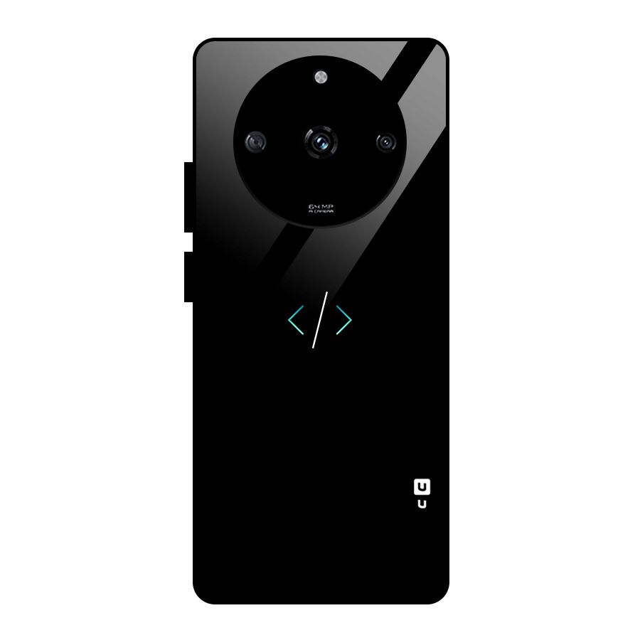 Minimal Dark Coding Glass Back Case for Realme Narzo 60 5G