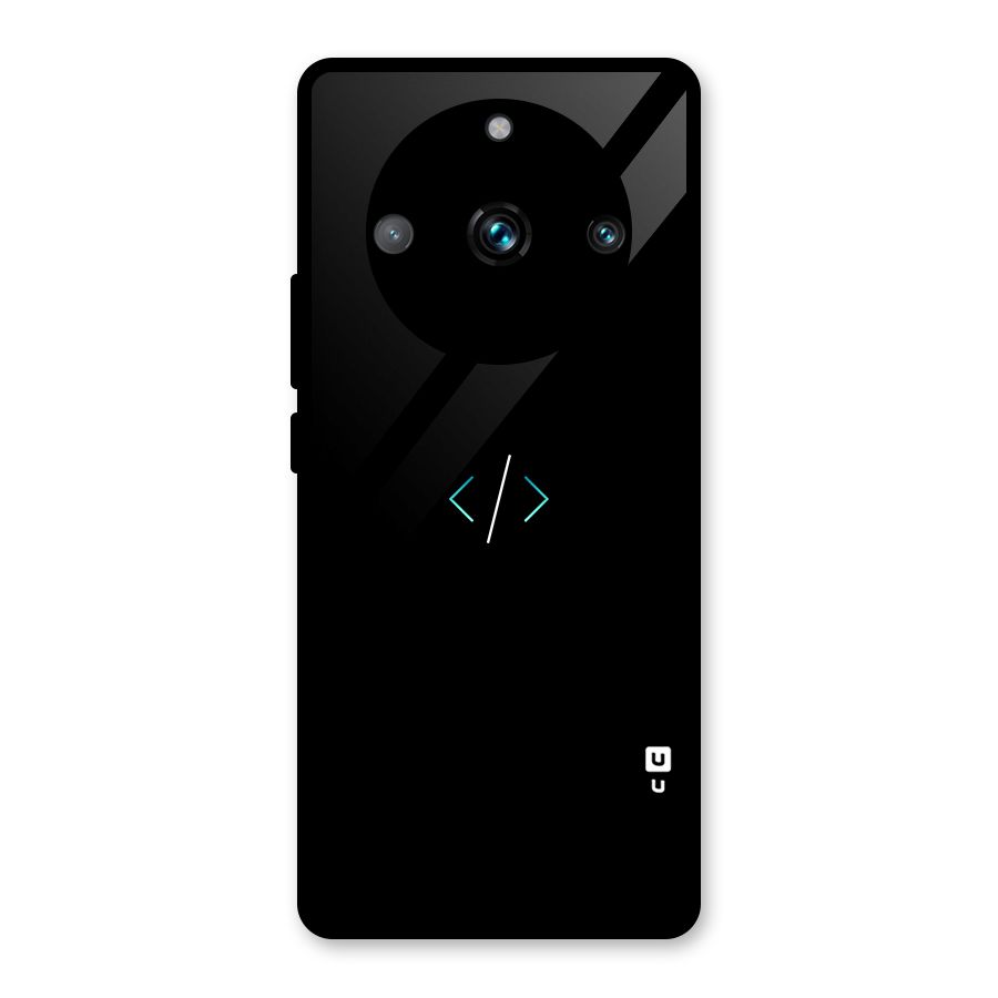 Minimal Dark Coding Glass Back Case for Realme Narzo 60 Pro