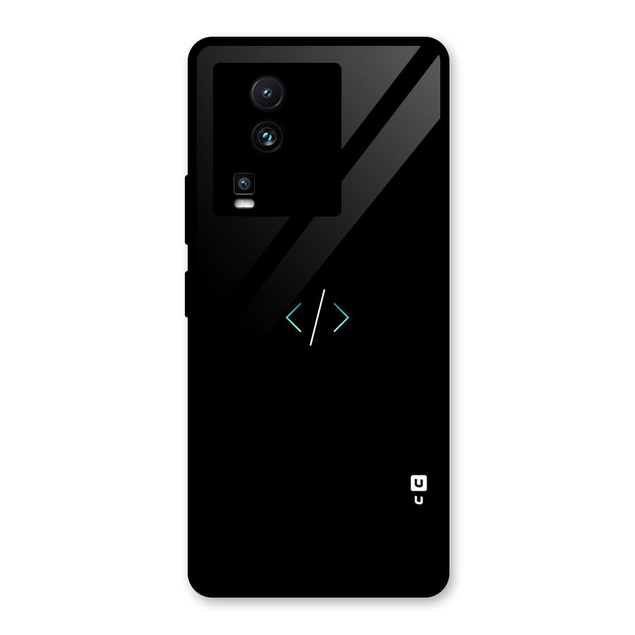 Minimal Dark Coding Glass Back Case for Vivo iQOO Neo 7 Pro