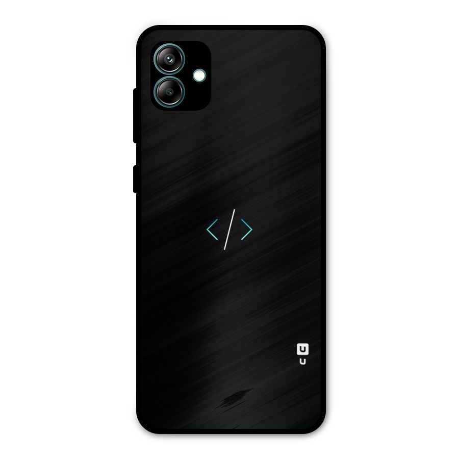 Minimal Dark Coding Metal Back Case for Galaxy A04