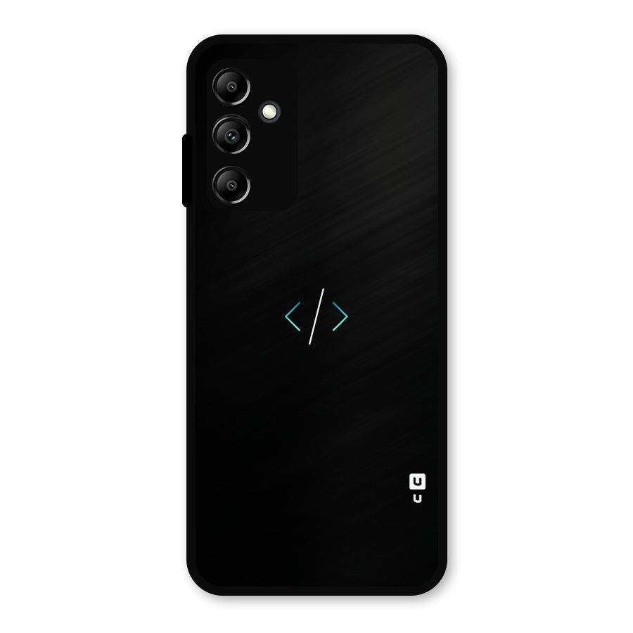 Minimal Dark Coding Metal Back Case for Galaxy A14 5G