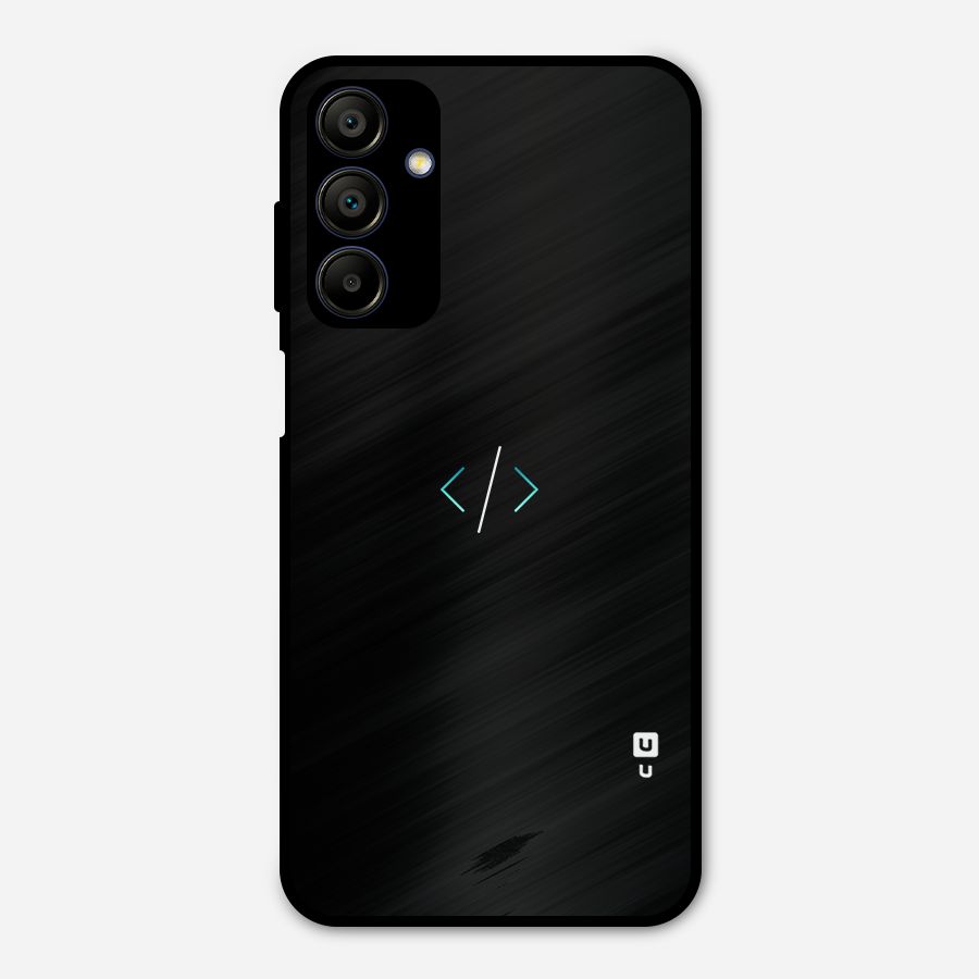 Minimal Dark Coding Metal Back Case for Galaxy A15 5G