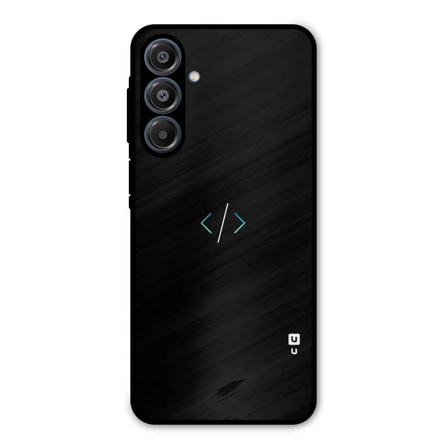 Minimal Dark Coding Metal Back Case for Galaxy A16 5G