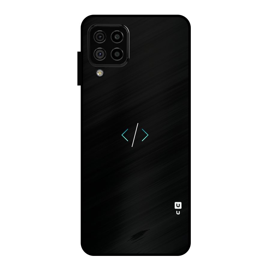 Minimal Dark Coding Metal Back Case for Galaxy A22 4G