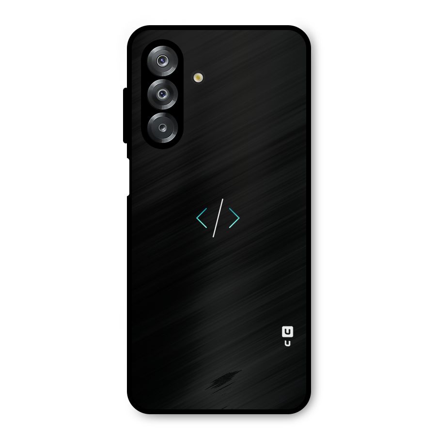 Minimal Dark Coding Metal Back Case for Galaxy A26
