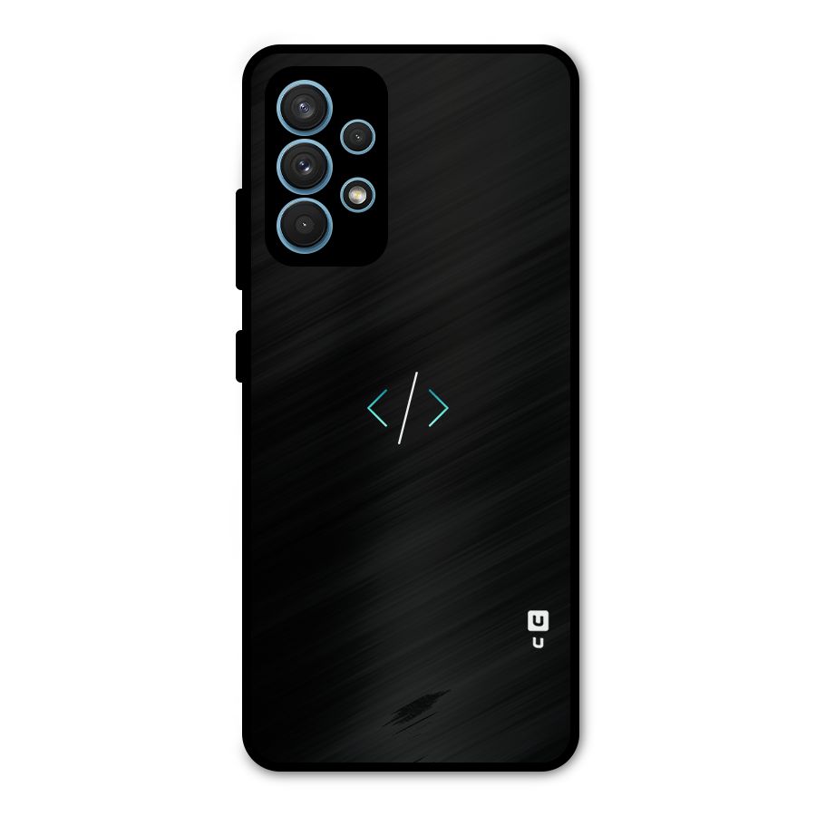 Minimal Dark Coding Metal Back Case for Galaxy A32