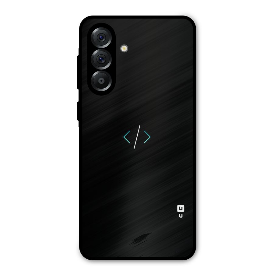 Minimal Dark Coding Metal Back Case for Galaxy A36