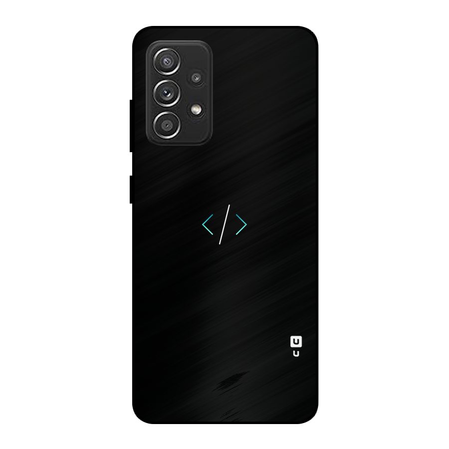 Minimal Dark Coding Metal Back Case for Galaxy A52
