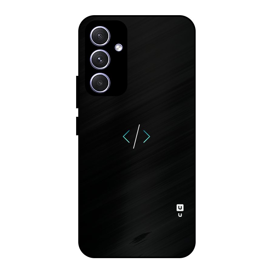 Minimal Dark Coding Metal Back Case for Galaxy A54