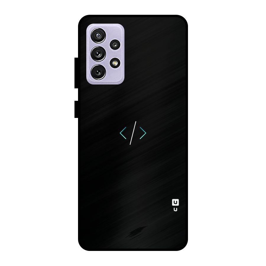 Minimal Dark Coding Metal Back Case for Galaxy A72