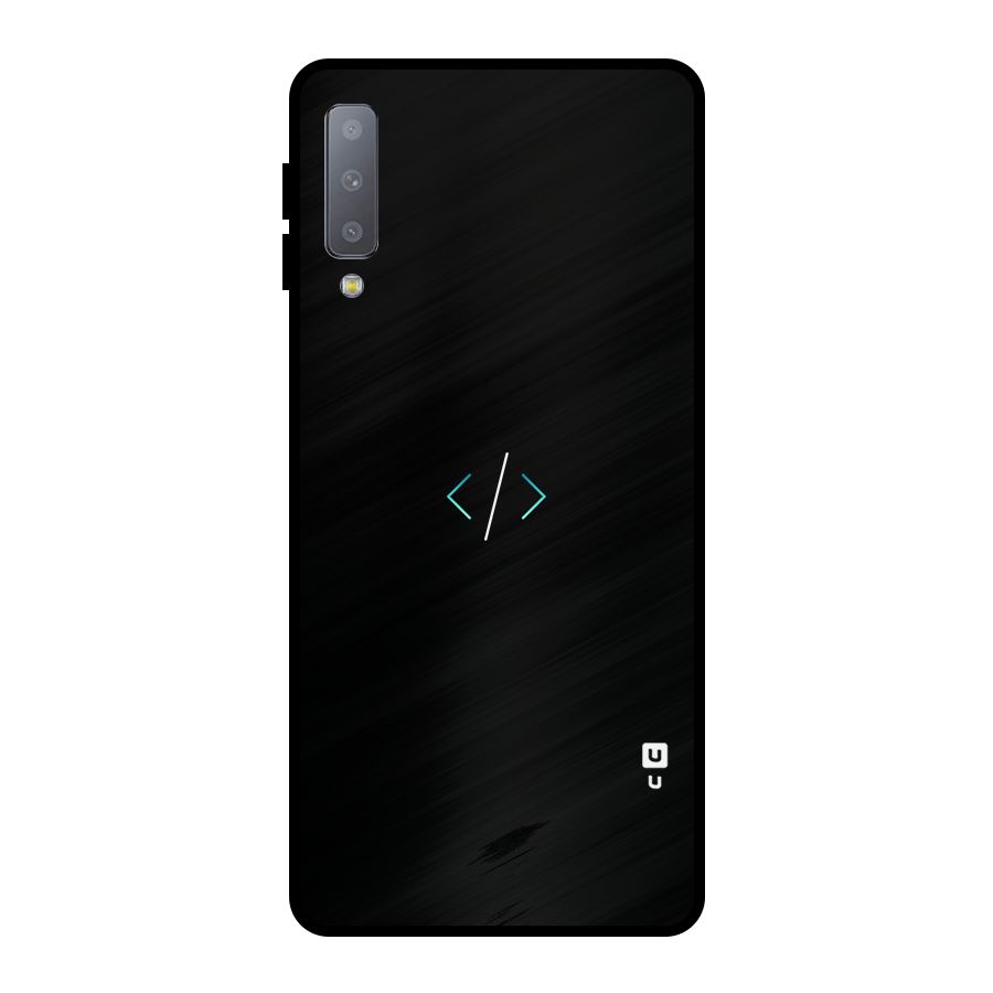 Minimal Dark Coding Metal Back Case for Galaxy A7 (2018)