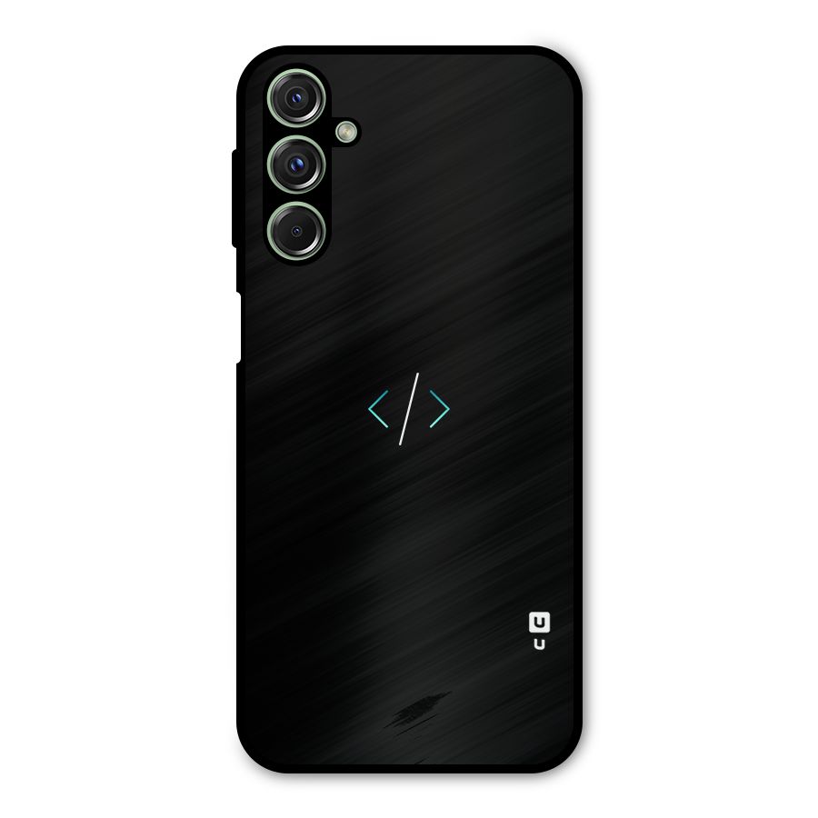Minimal Dark Coding Metal Back Case for Galaxy F34