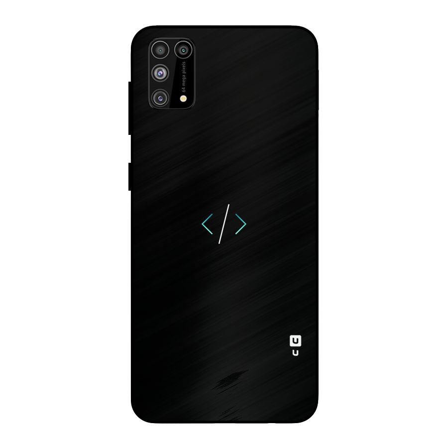 Minimal Dark Coding Metal Back Case for Galaxy F41
