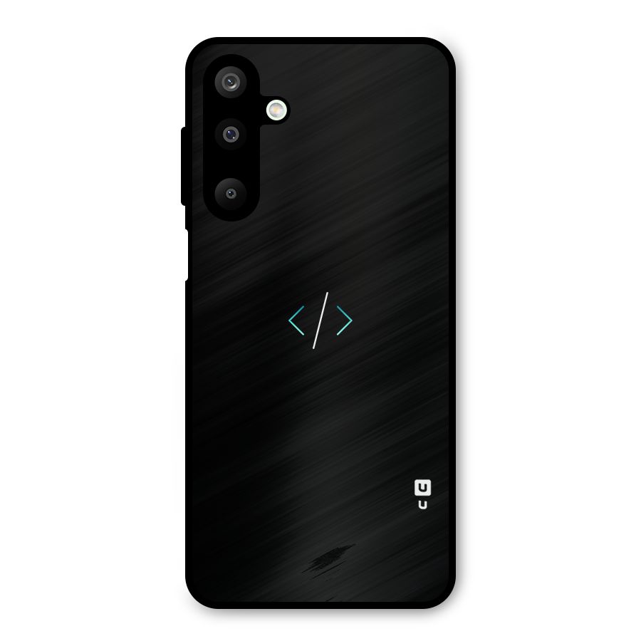 Minimal Dark Coding Metal Back Case for Galaxy M16