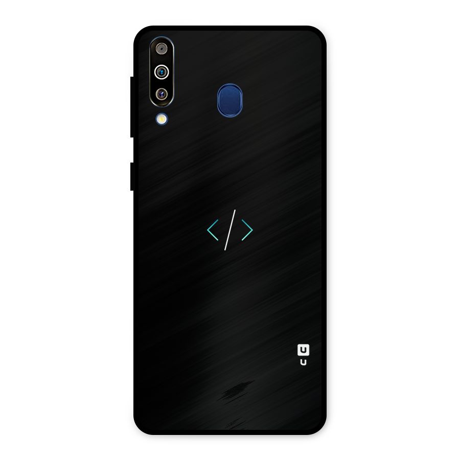 Minimal Dark Coding Metal Back Case for Galaxy M30
