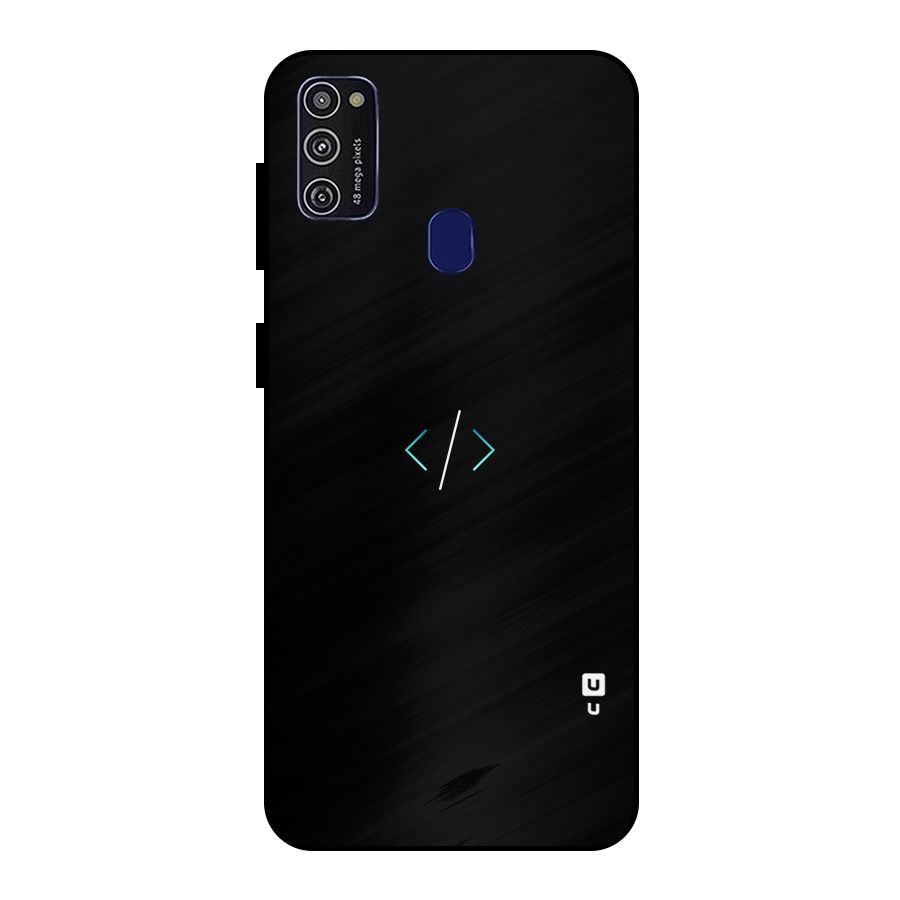 Minimal Dark Coding Metal Back Case for Galaxy M30s