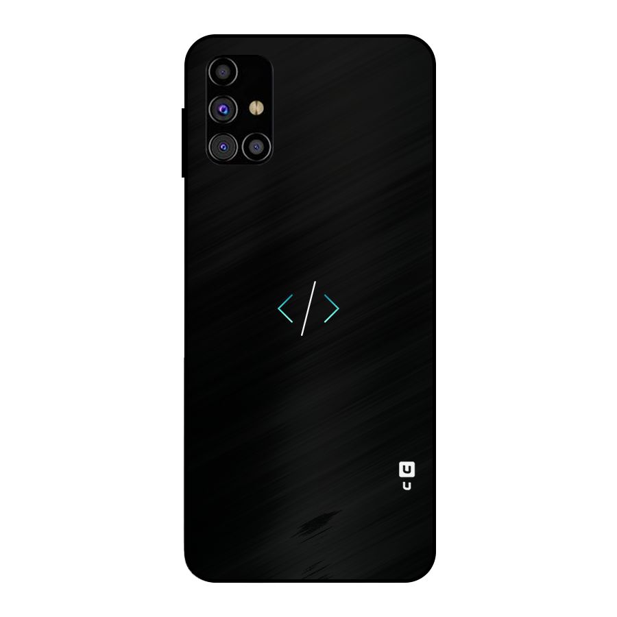 Minimal Dark Coding Metal Back Case for Galaxy M31s