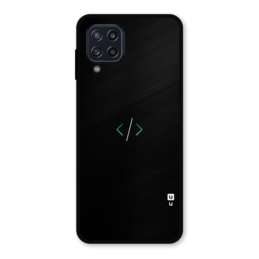Minimal Dark Coding Metal Back Case for Galaxy M32