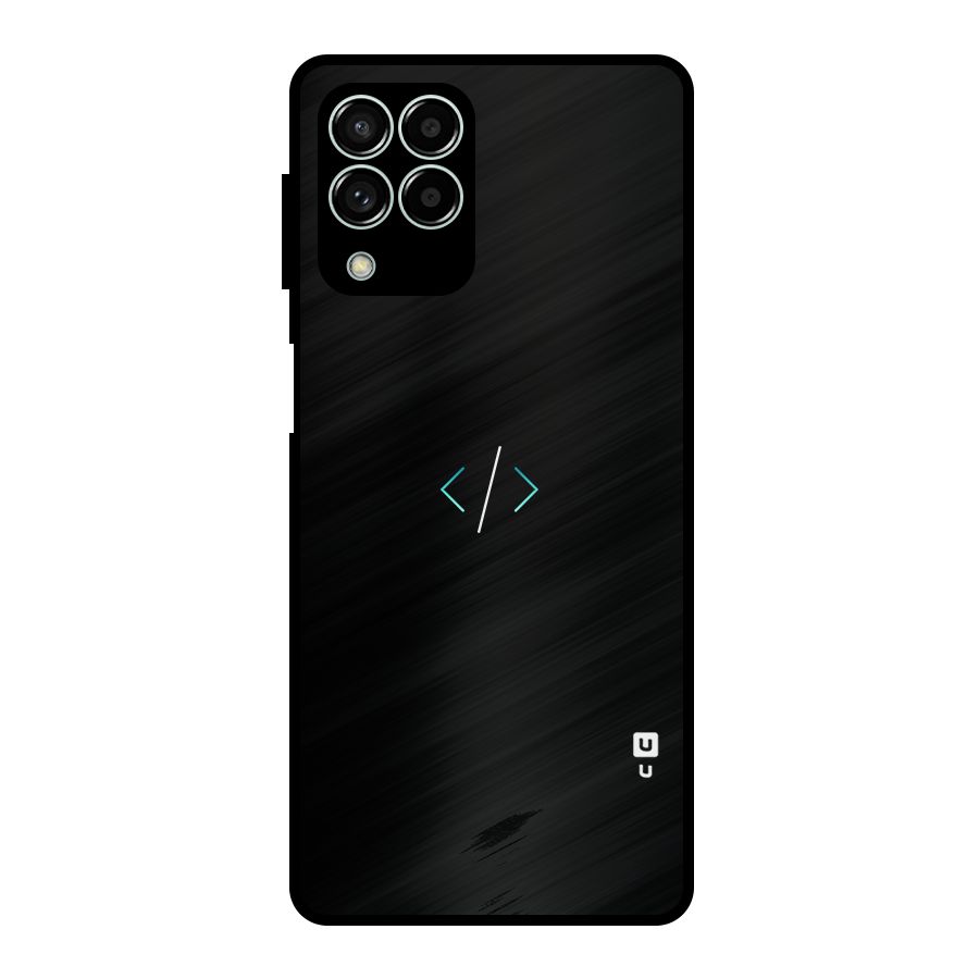 Minimal Dark Coding Metal Back Case for Galaxy M33