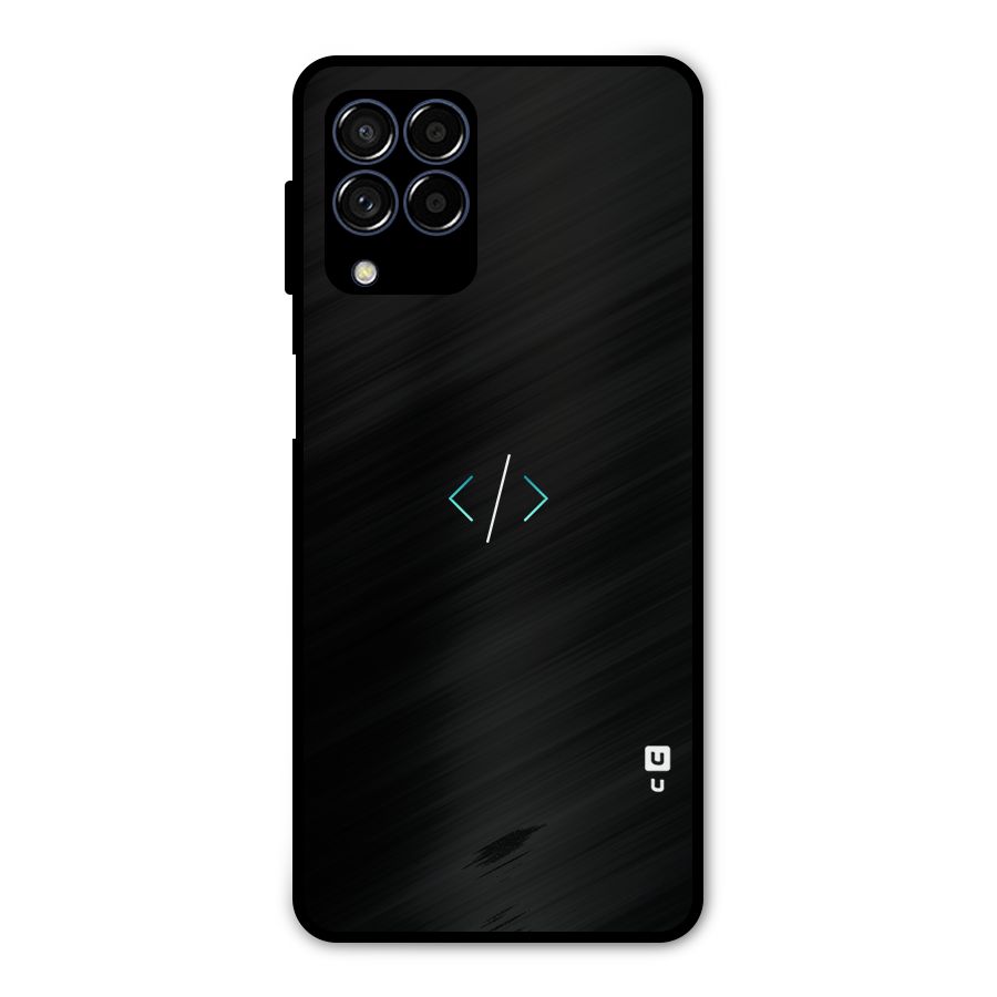 Minimal Dark Coding Metal Back Case for Galaxy M53 5G