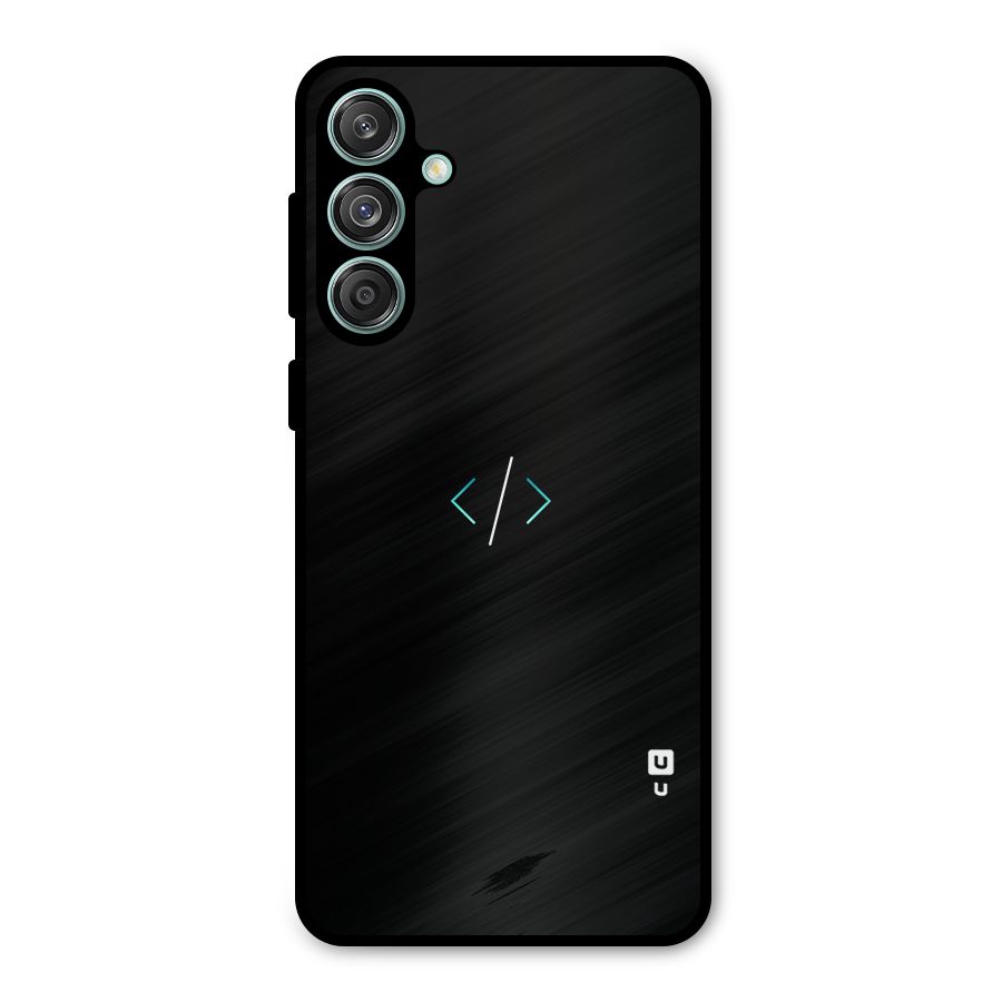Minimal Dark Coding Metal Back Case for Galaxy M55 5G