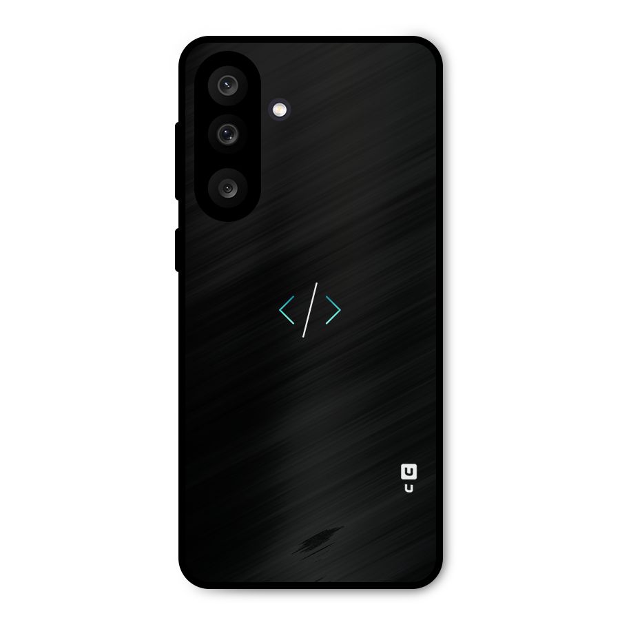 Minimal Dark Coding Metal Back Case for Galaxy M56