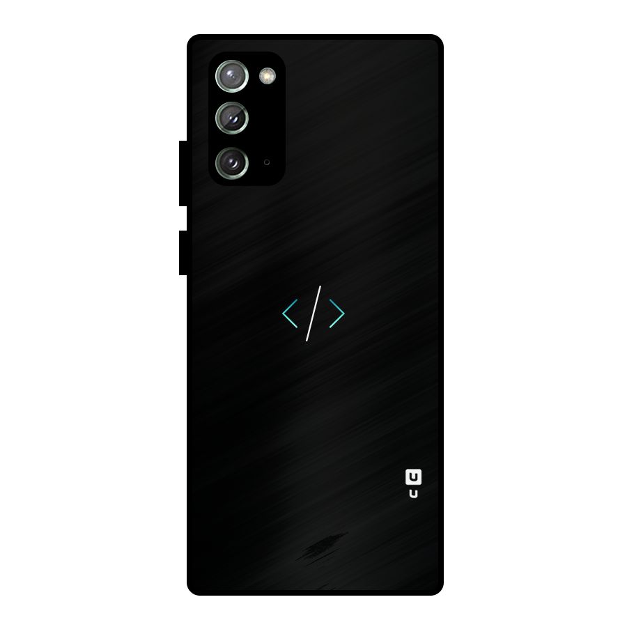 Minimal Dark Coding Metal Back Case for Galaxy Note 20