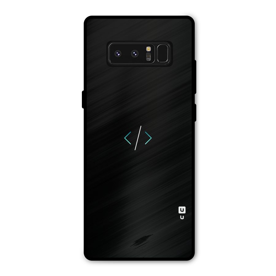 Minimal Dark Coding Metal Back Case for Galaxy Note 8
