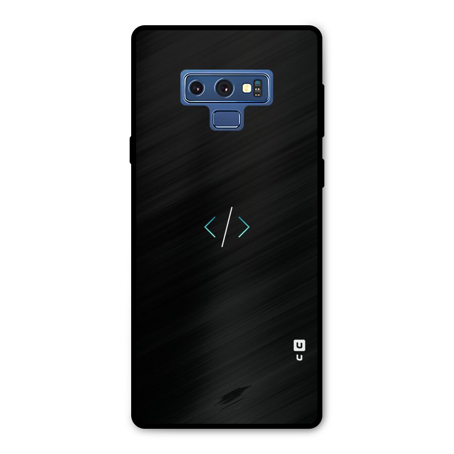 Minimal Dark Coding Metal Back Case for Galaxy Note 9