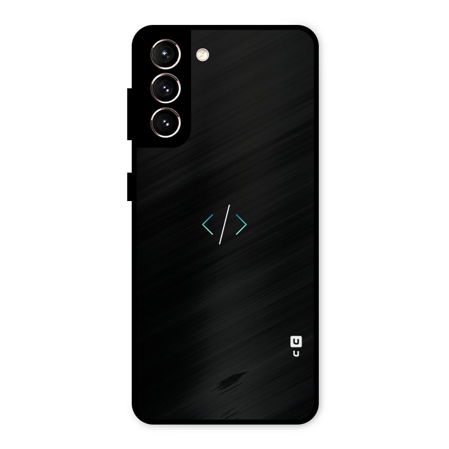 Minimal Dark Coding Metal Back Case for Galaxy S21 5G