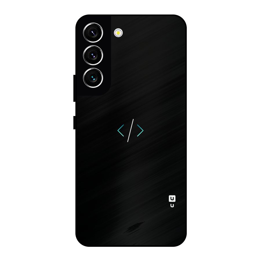 Minimal Dark Coding Metal Back Case for Galaxy S22 5G