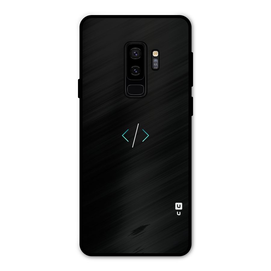 Minimal Dark Coding Metal Back Case for Galaxy S9 Plus