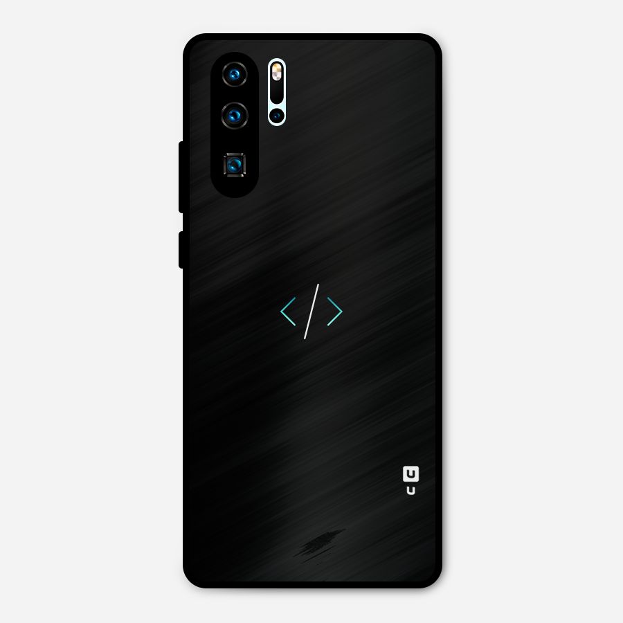 Minimal Dark Coding Metal Back Case for Huawei P30 Pro