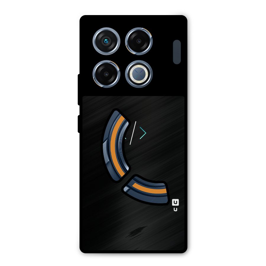 Minimal Dark Coding Metal Back Case for Infinix GT 20 Pro