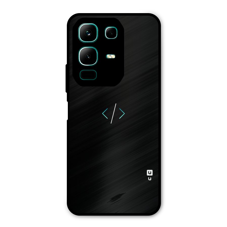 Minimal Dark Coding Metal Back Case for Infinix Note 50x