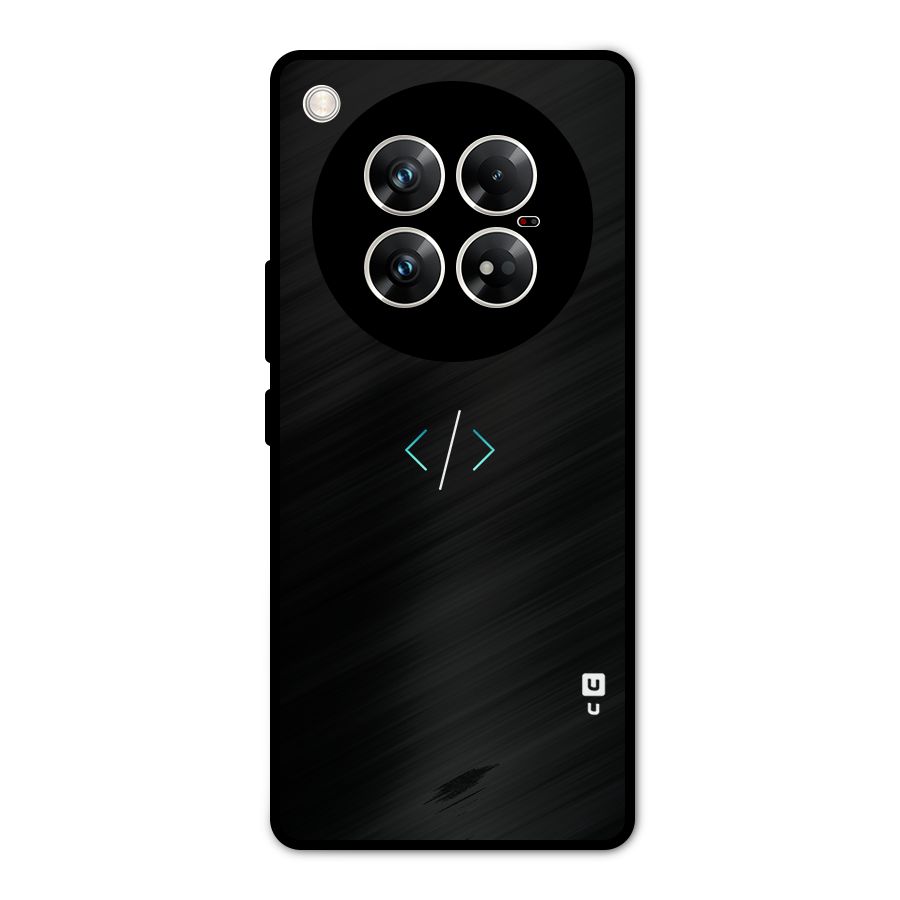 Minimal Dark Coding Metal Back Case for Infinix Zero 40 5G
