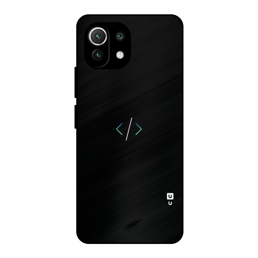 Minimal Dark Coding Metal Back Case for Mi 11 Lite
