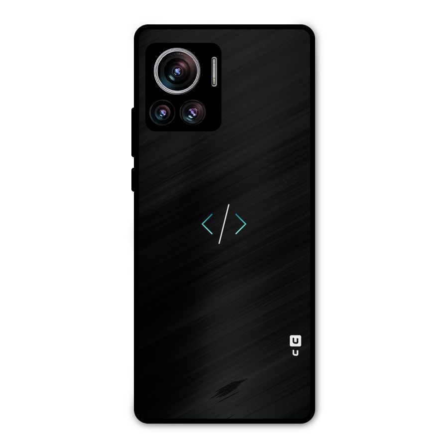 Minimal Dark Coding Metal Back Case for Motorola Edge 30 Ultra