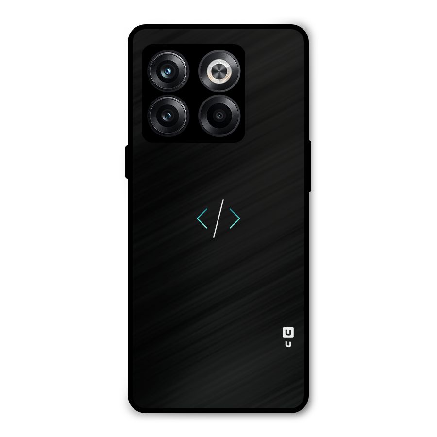 Minimal Dark Coding Metal Back Case for OnePlus 10T
