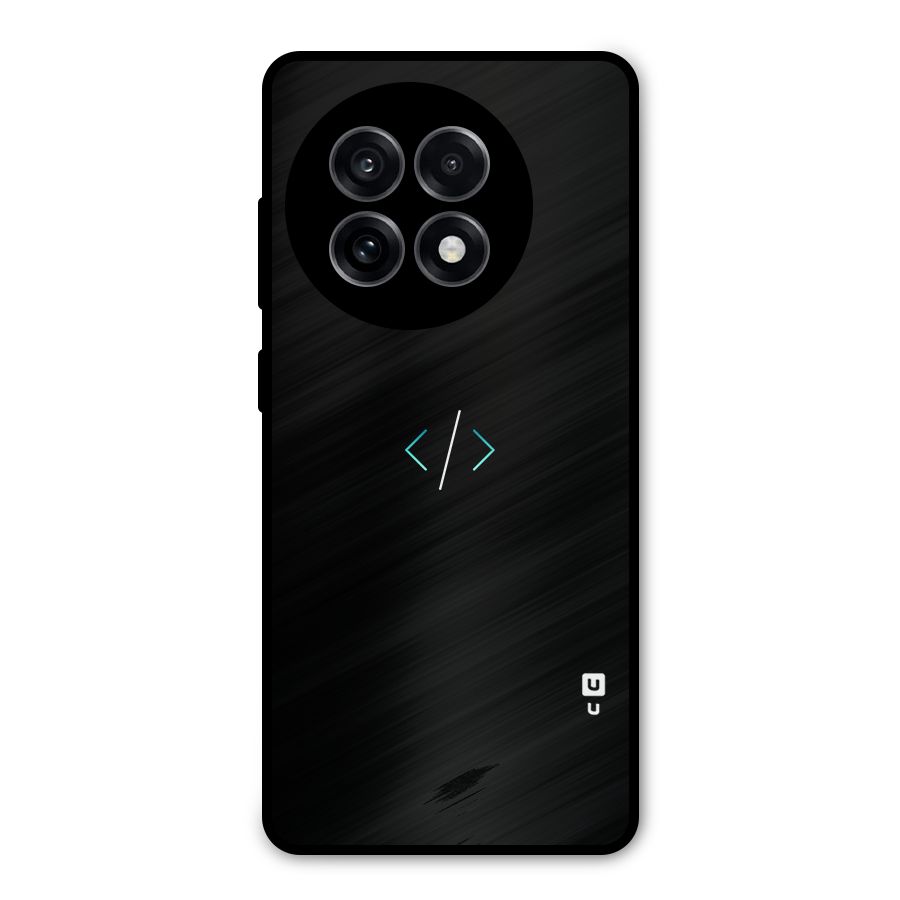 Minimal Dark Coding Metal Back Case for OnePlus 13R