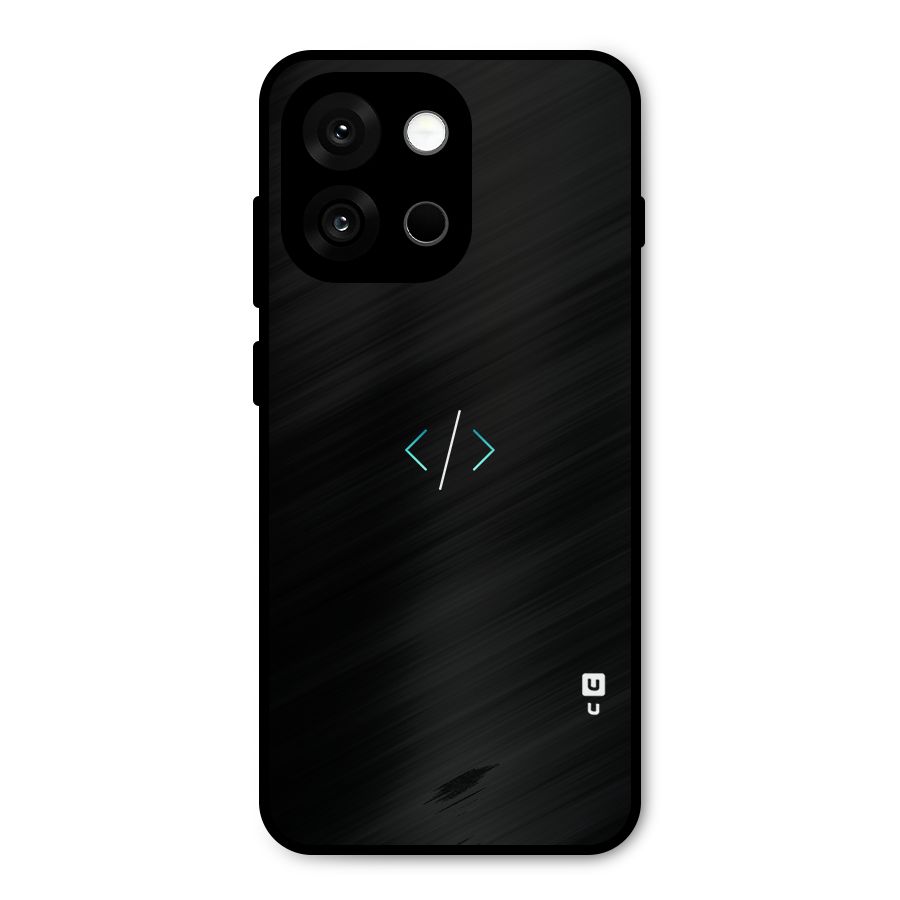 Minimal Dark Coding Metal Back Case for OnePlus 13s