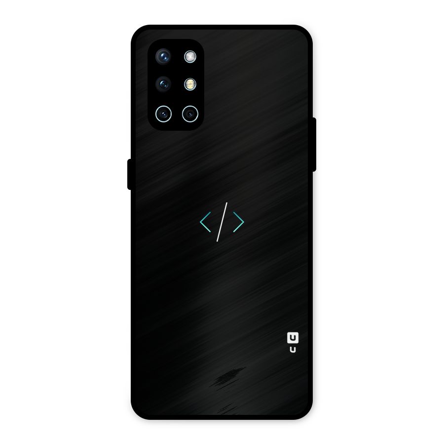 Minimal Dark Coding Metal Back Case for OnePlus 9R