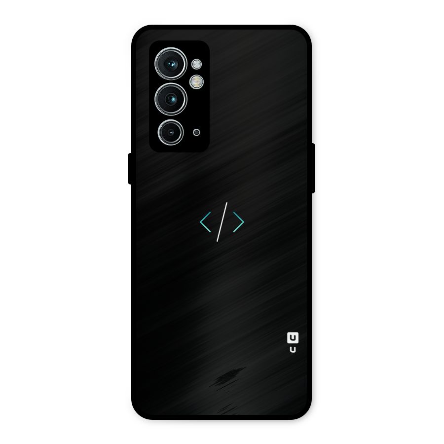 Minimal Dark Coding Metal Back Case for OnePlus 9RT 5G