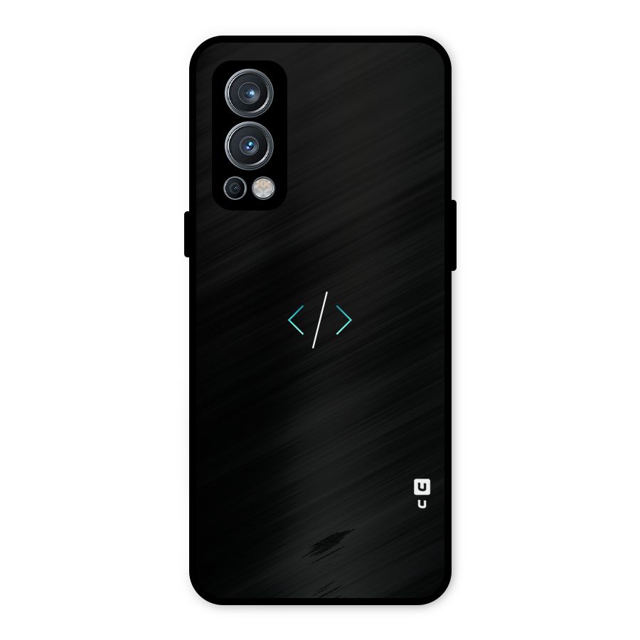 Minimal Dark Coding Metal Back Case for OnePlus Nord 2 5G