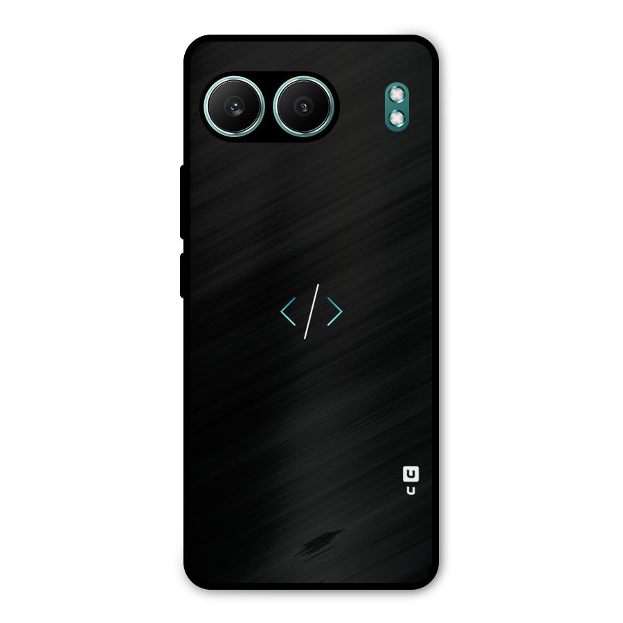 Minimal Dark Coding Metal Back Case for OnePlus Nord 4