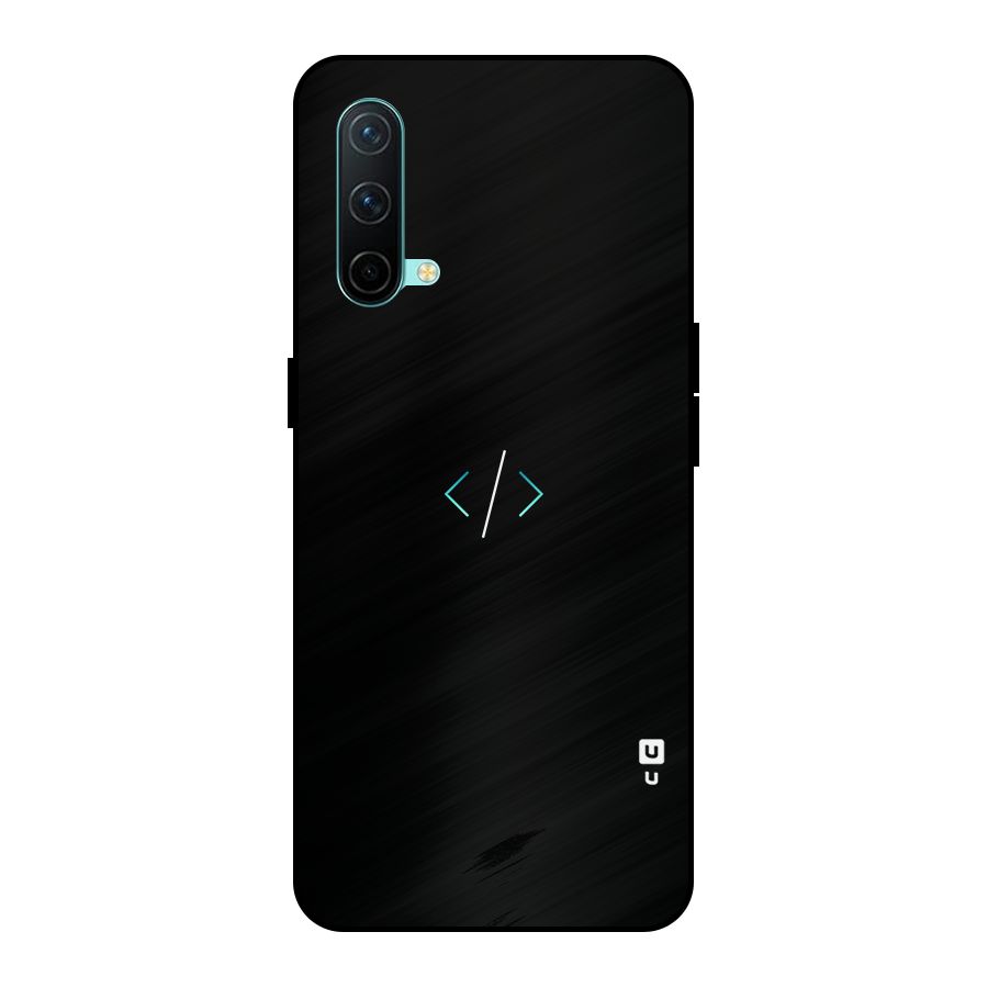 Minimal Dark Coding Metal Back Case for OnePlus Nord CE 5G