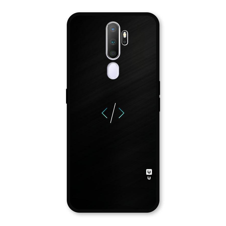 Minimal Dark Coding Metal Back Case for Oppo A9 (2020)